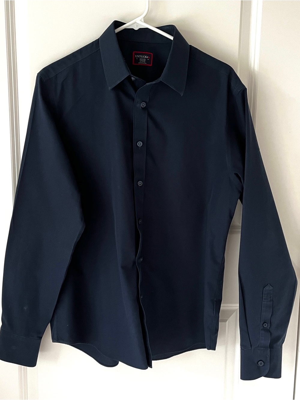 UNTUCKit Navy Blue Button Down Shirt Medium Men’s